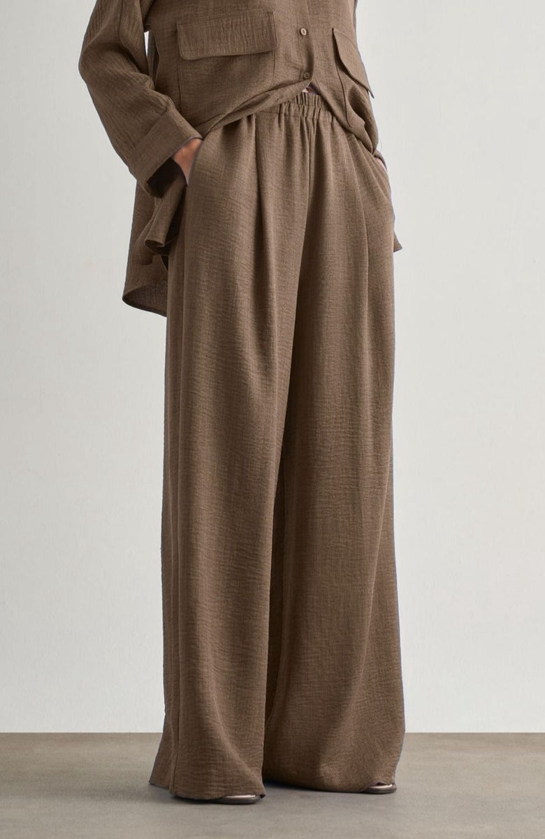  Mizalle Mizalle Women's Wide-Leg Pants - Brown - Bonton