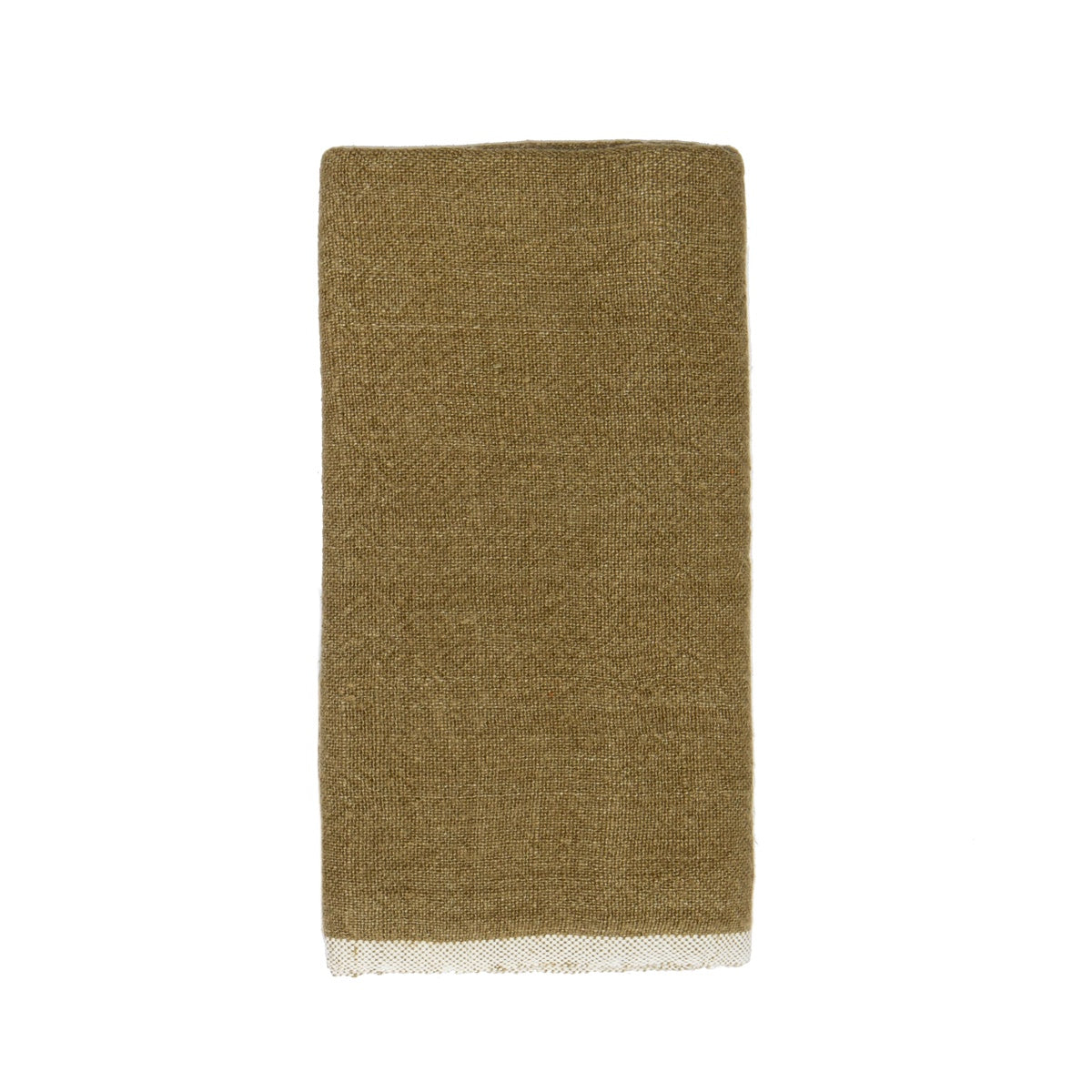  Caravan Chunky Linen Towels, Set of 2 - Moss Green - Bonton