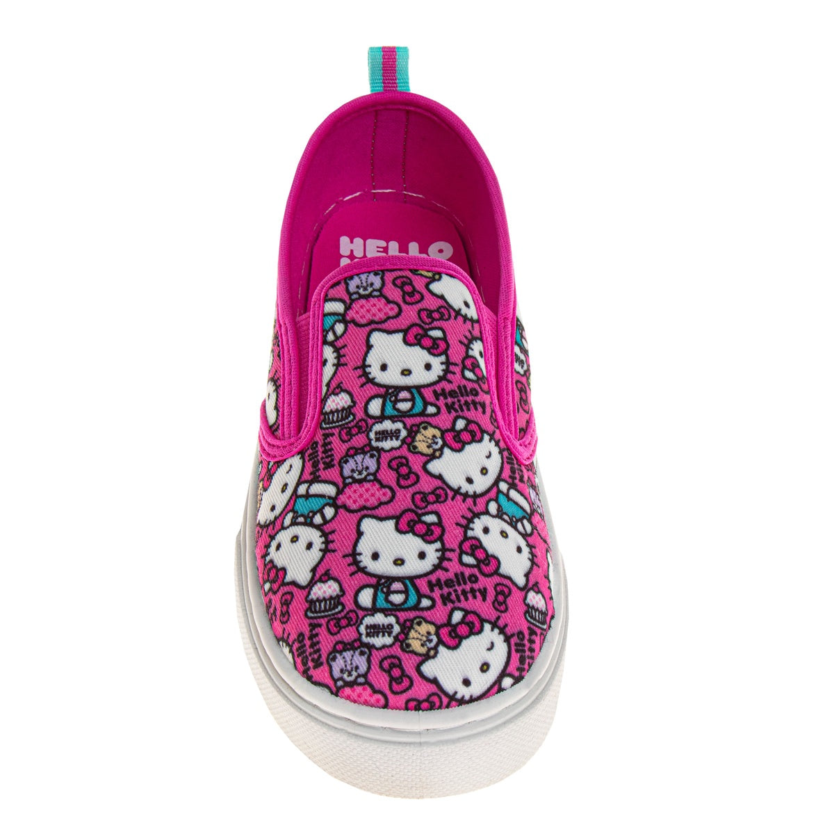  Josmo Sanrio Hello Kitty Girls Low Top Sneakers - Casual Fashion Laceless Slip on Canvas Shoes - 2 - Bonton