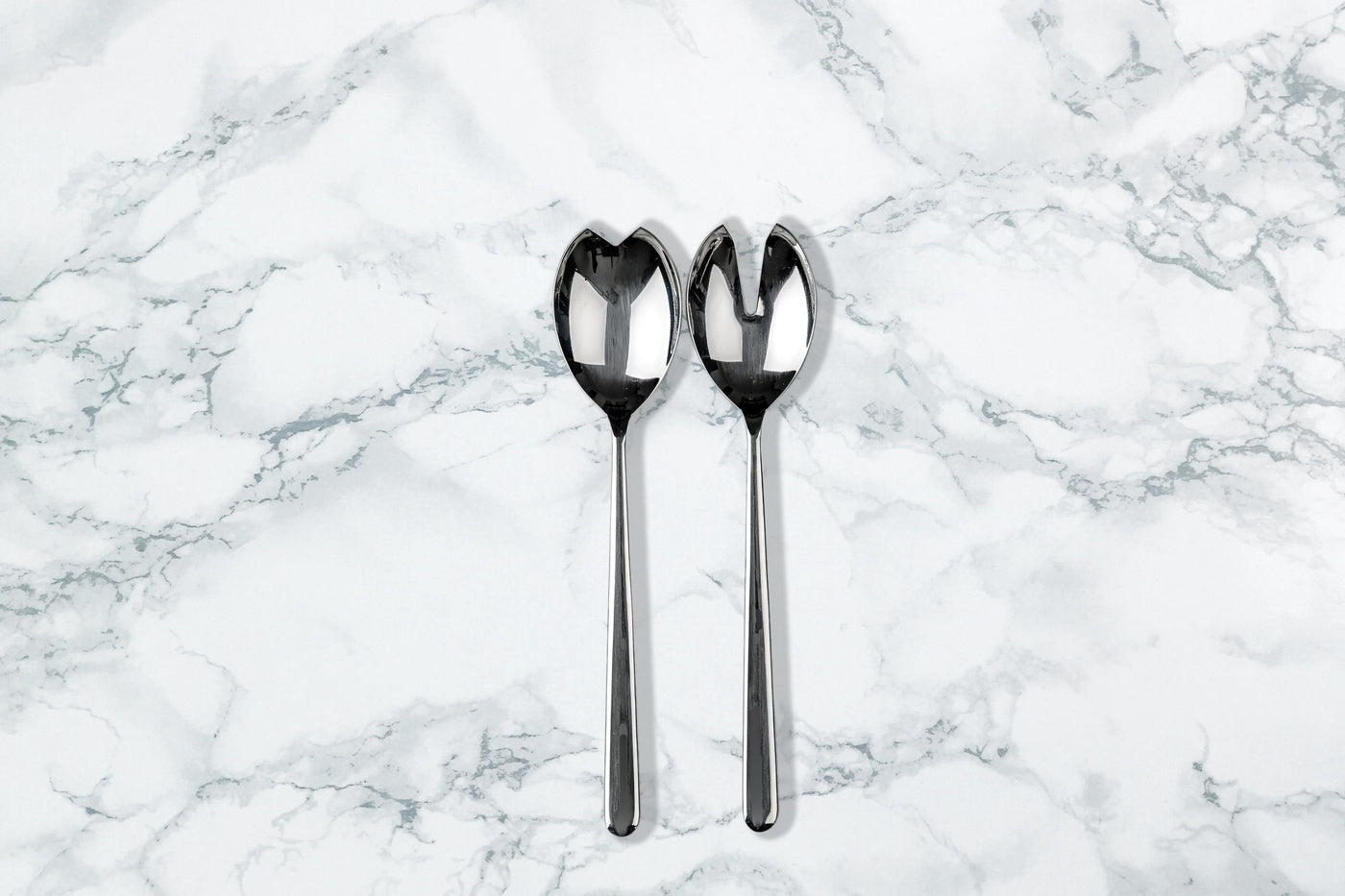  Mepra Linea Salad Serving Set - Silver - Bonton