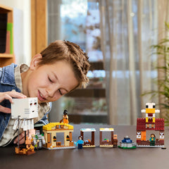 LEGO® Minecraft® the Ghast Balloon Village Attack, Gamer Gift Toy for Kids 21273