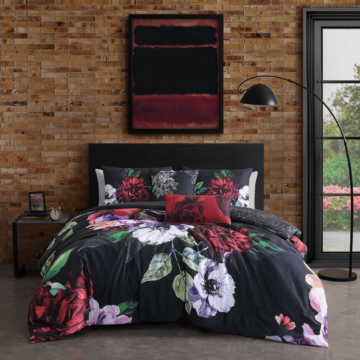  Bebejan® Bebejan Moody Painting 5 Piece Reversible Comforter Set - QUEEN - Bonton