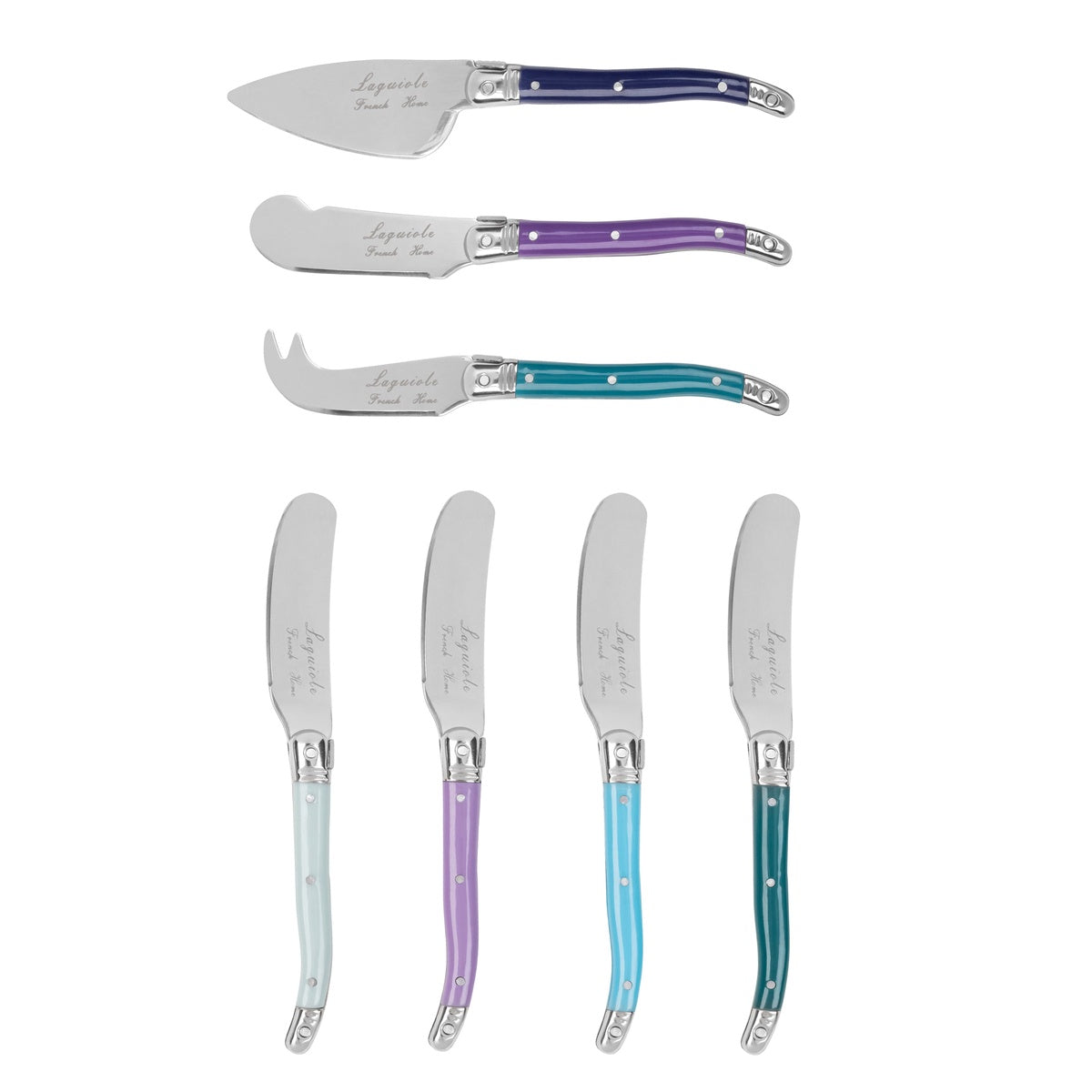  French Home French Home 7-Piece Laguiole Cheese Knives and Spreaders - Plum Rose - Default Title - Bonton