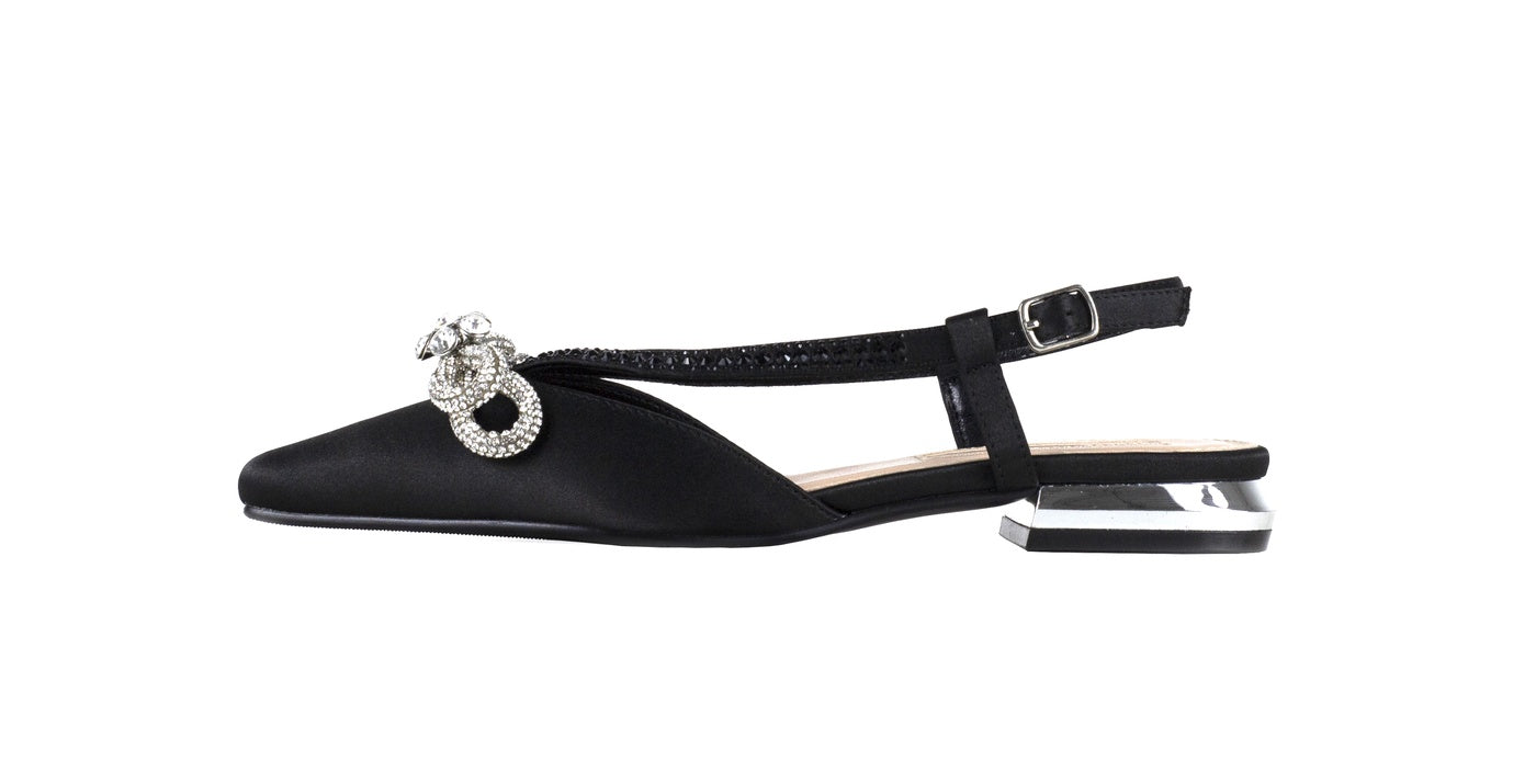  Lady Couture Kendal Flat Slingback - Black - Bonton