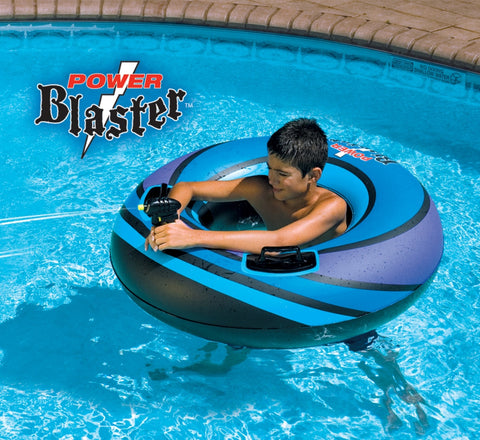 42" Blue and Purple Inflatable Power Blaster Swimming Pool Inner Tube