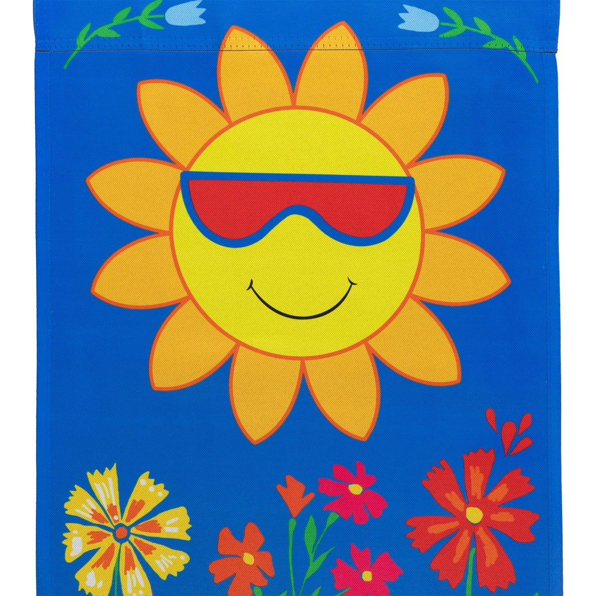 Northlight Smiling Sun Floral Outdoor Garden Flag 18