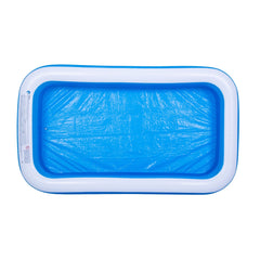 10' Blue and White Inflatable Rectangular Swimming Pool