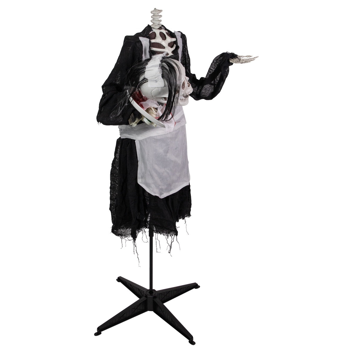  Northlight LED Animated Head-in-Hand Skeleton Maid Halloween Decoration - 57