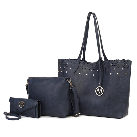 Mariahna 3 Pcs Shopper Tote, Crossbody and Wallet