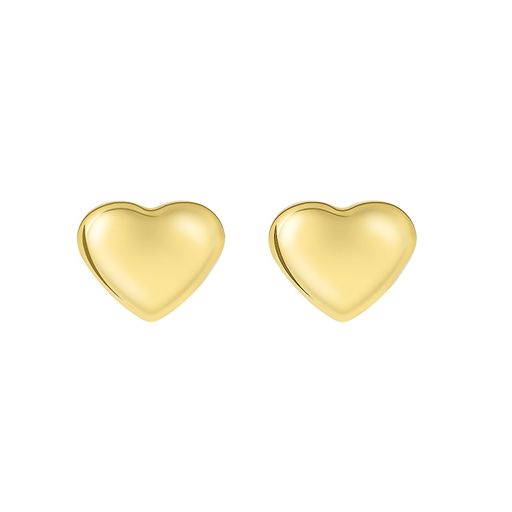  Gemesis Jewels by Edforce Heart Shaped Stud Earrings - Silver - Bonton