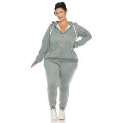 Plus Size Burnout Jogger Set