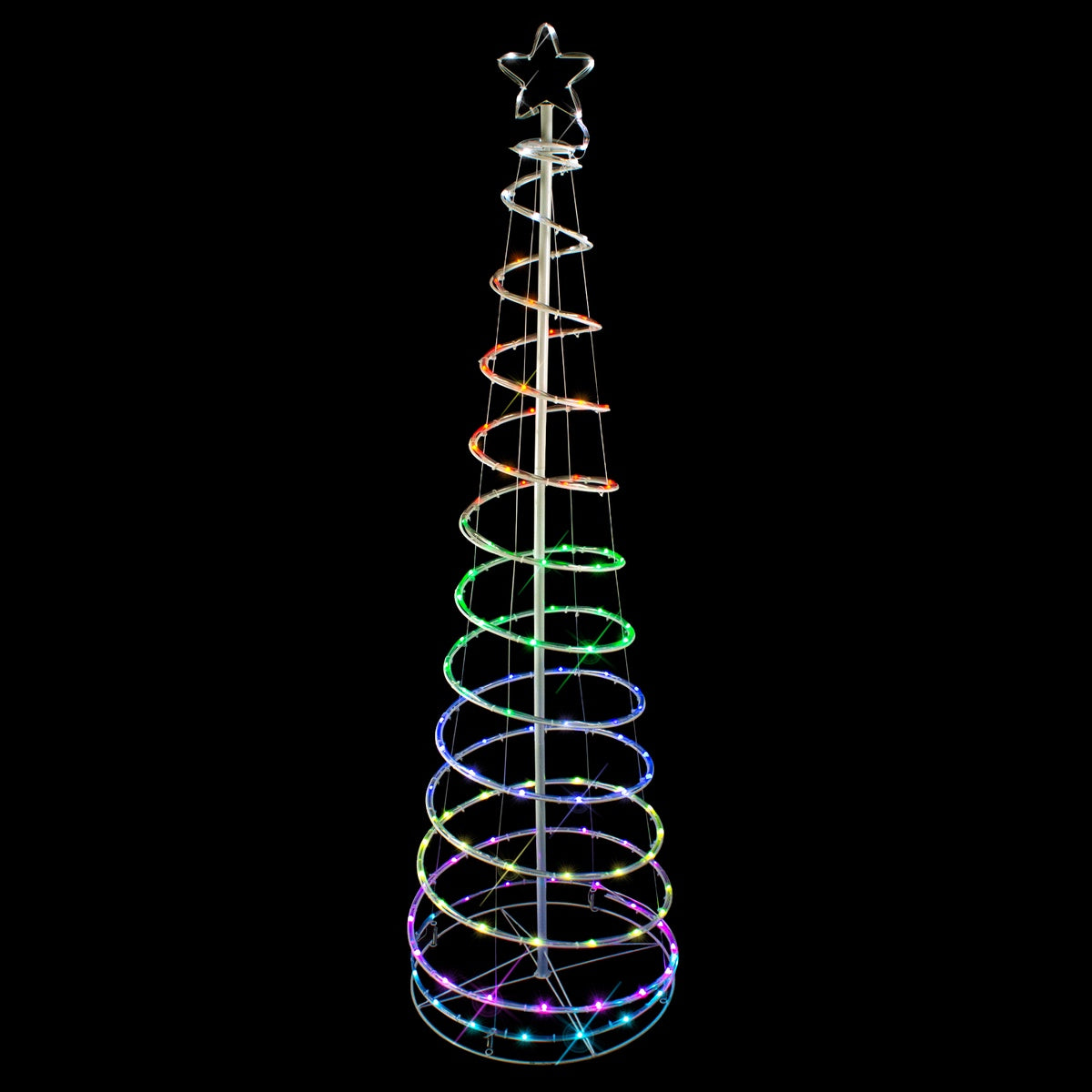  Northlight 6' LED Color Changing Multiple Function Outdoor Spiral Christmas Tree - Default Title - Bonton