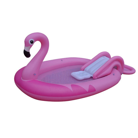 83" Inflatable Pink Flamingo Kiddie Pool With Sprayer