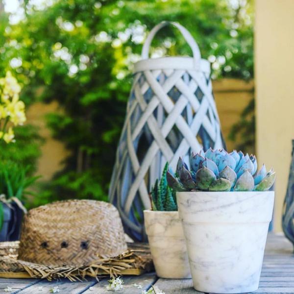 Caravan Marble Flower Pot - Large - Bonton