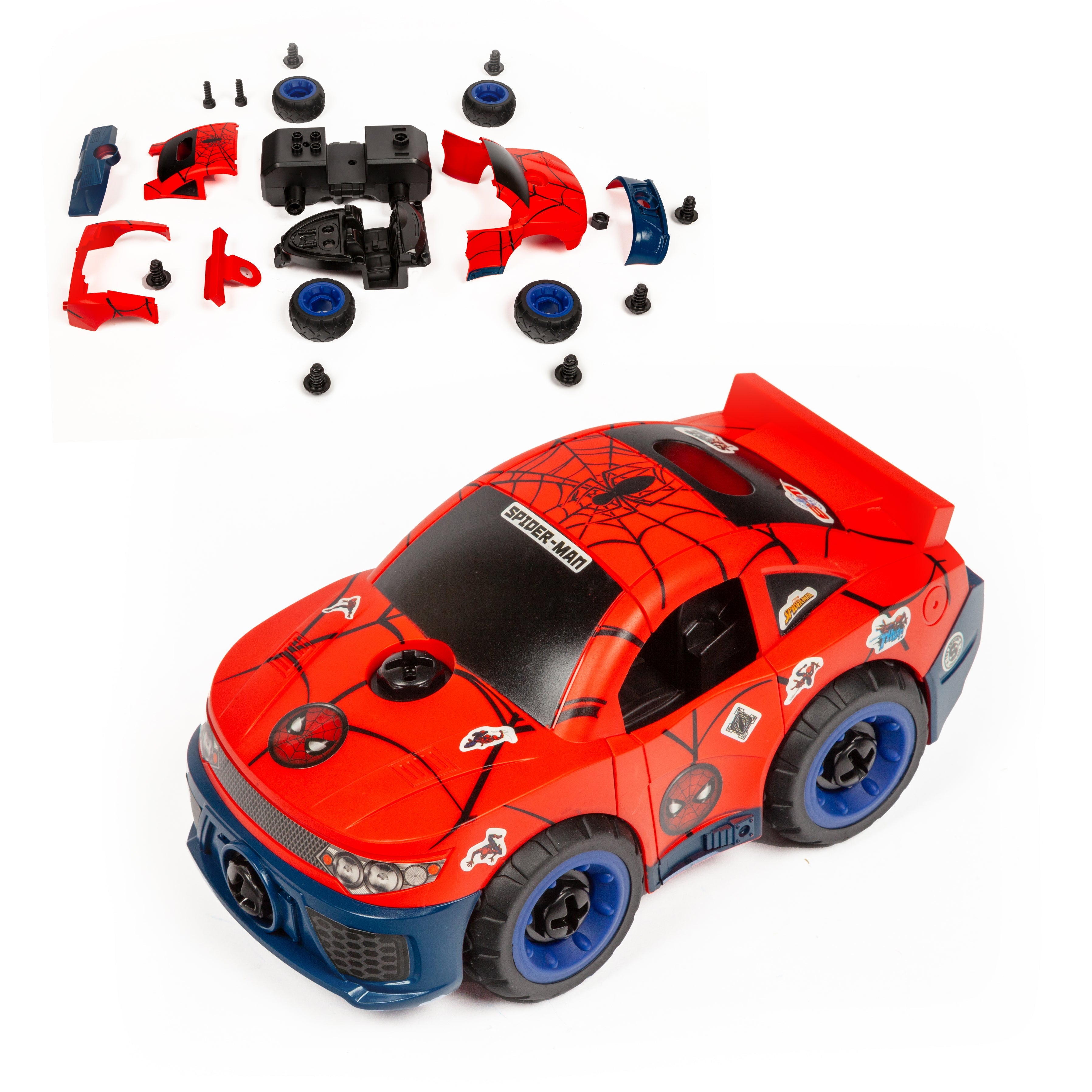  HobbyTron SpiderMan Tool Bench Playset With Take Apart Car (84 Pieces) - Default Title - Bonton