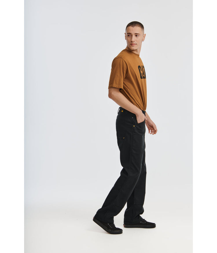 Canvas Utility Pant Double Front Pitch Black