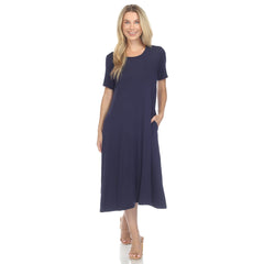 Women's Short Sleeve Midi Dress