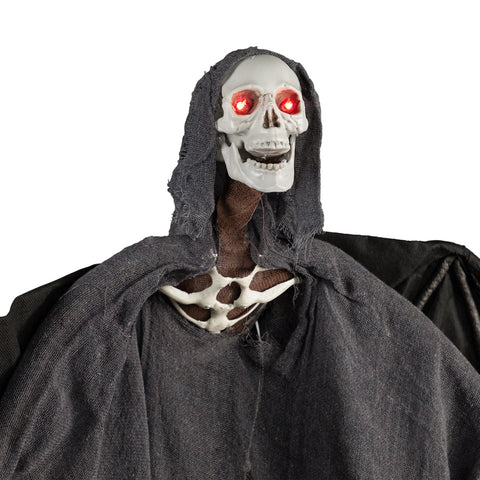 50" LED Lighted and Animated Winged Grim Reaper Halloween Decoration