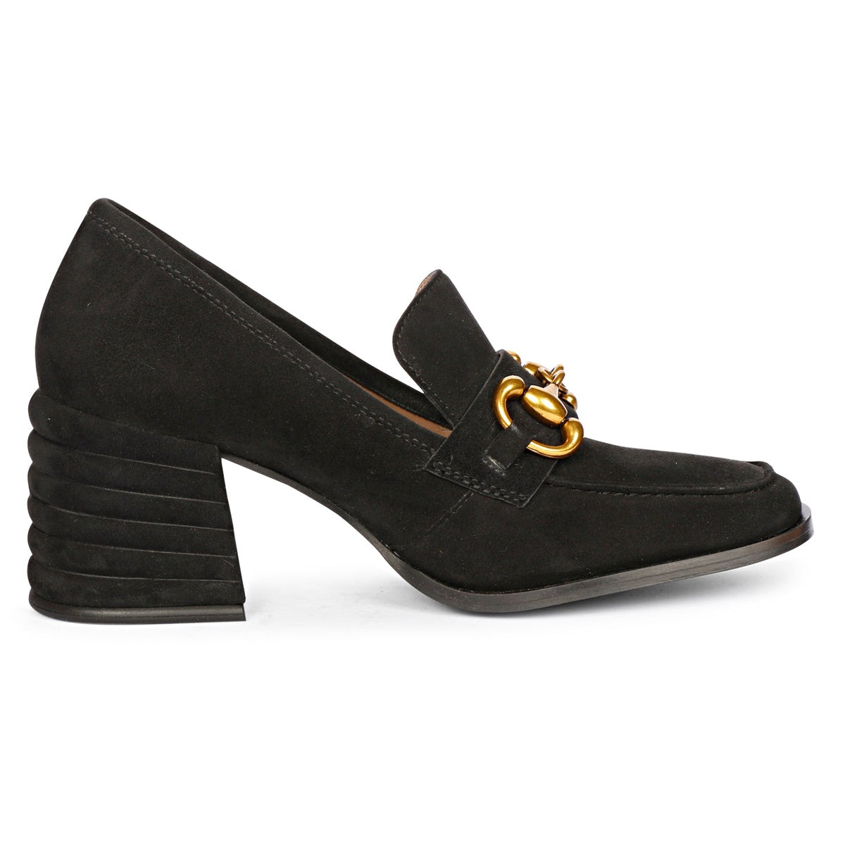  Saint G Saint G Vera Suede - Heeled Loafers - Black - Bonton