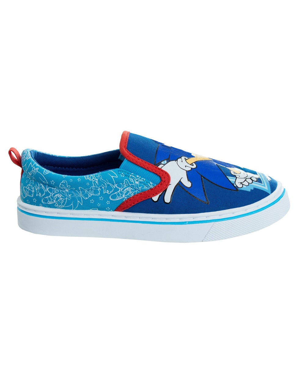  Josmo Sonic the Hedgehog Boys/Girls Toddler Slip on Canvas Sneakers - 1 - Bonton