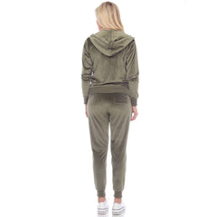 Women's 2 Piece Velour Tracksuit Set