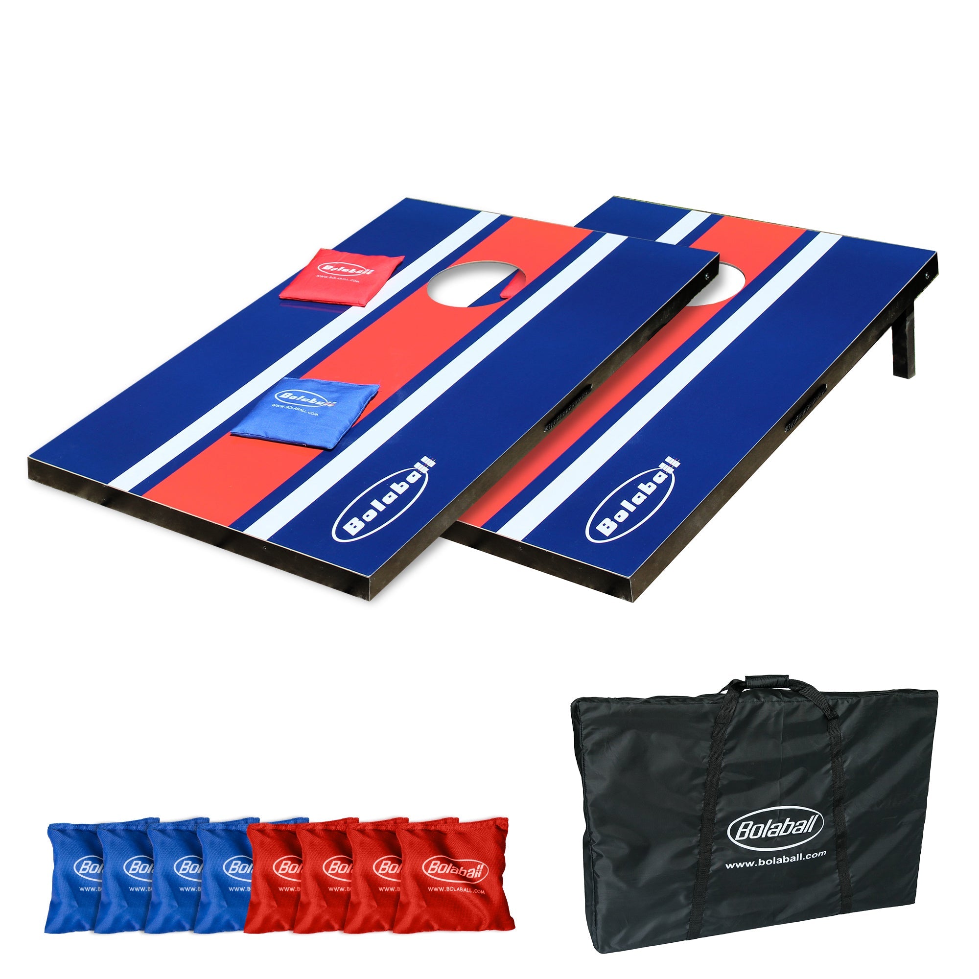  Bolaball Bolaball: Bean Bag Toss Set - Cornhole Outdoor Wooden Game Set, Jumbo 3'x2' Lawn & Yard Activity, 2 Target Boards & 8 Bean Bags, Adults & Family - Multi - Bonton