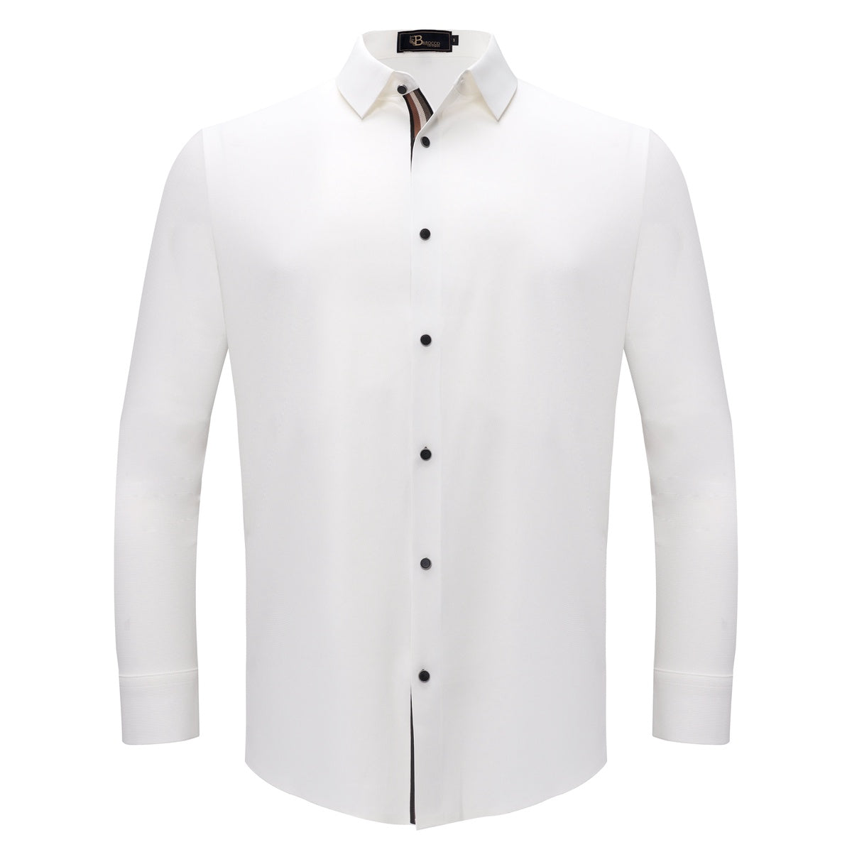  Barocco Power Move Button-Up Shirt WHITE - WHITE - Bonton