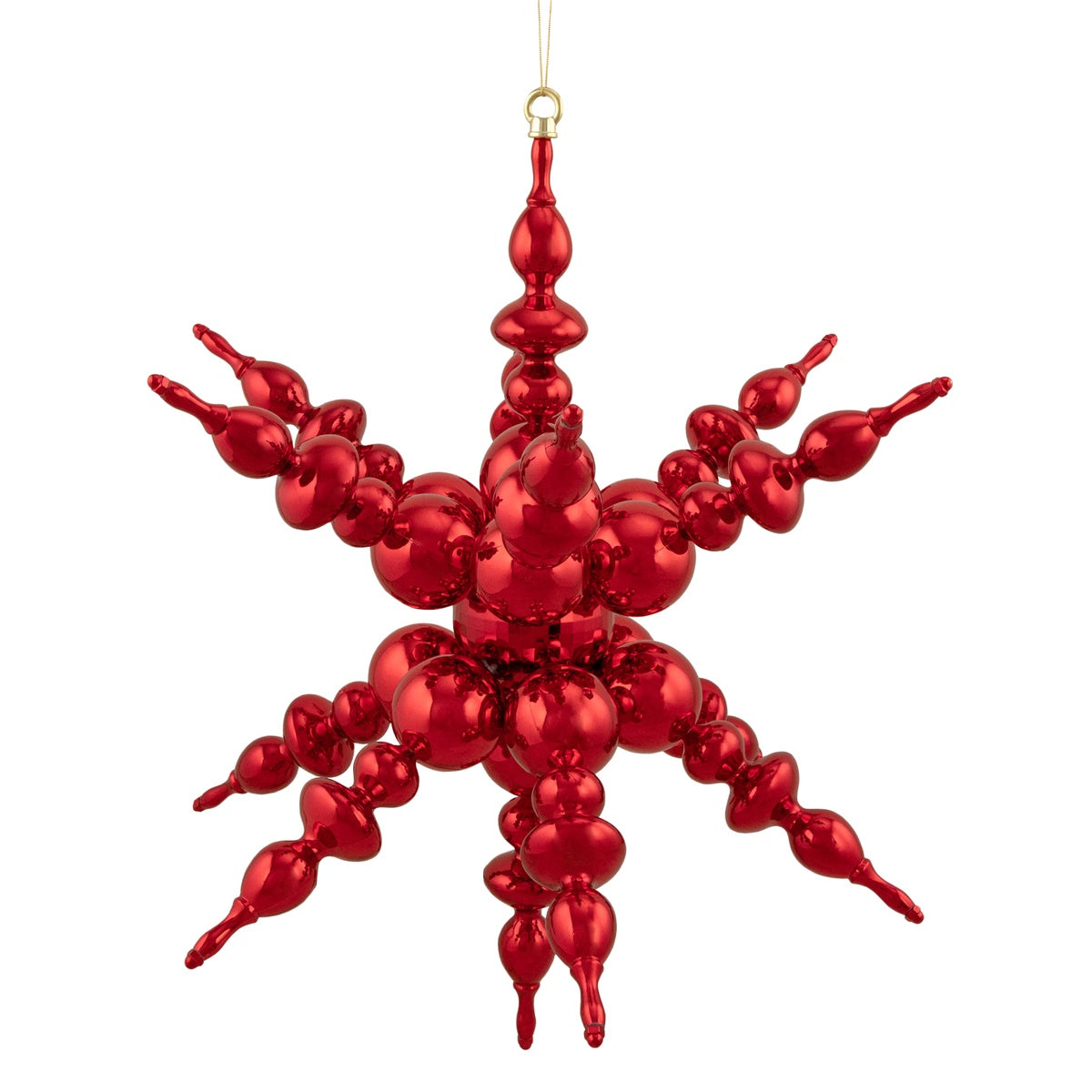  Northlight Shiny 3D Sunburst Snowflake Commercial Christmas Ornament - 24