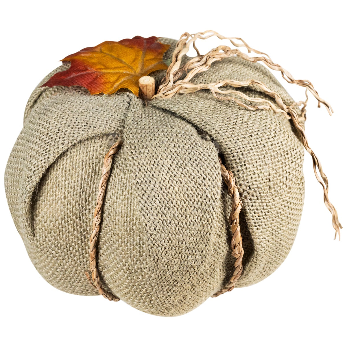  Northlight Burlap Autumn Harvest Pumpkin - 6.75