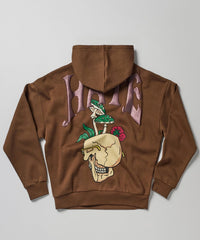 Love Hate Puff Print Hoodie - Khaki