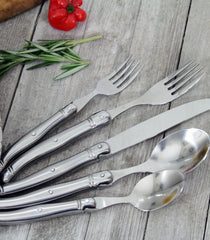 Laguiole 20 Piece Stainless Steel Flatware Set, Service for 4, Stainless Steel Handles