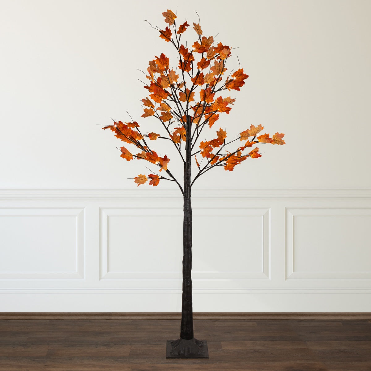  Northlight 6' LED Lighted Autumn Harvest Artificial Maple Leaf Tree - Warm White Lights - Default Title - Bonton