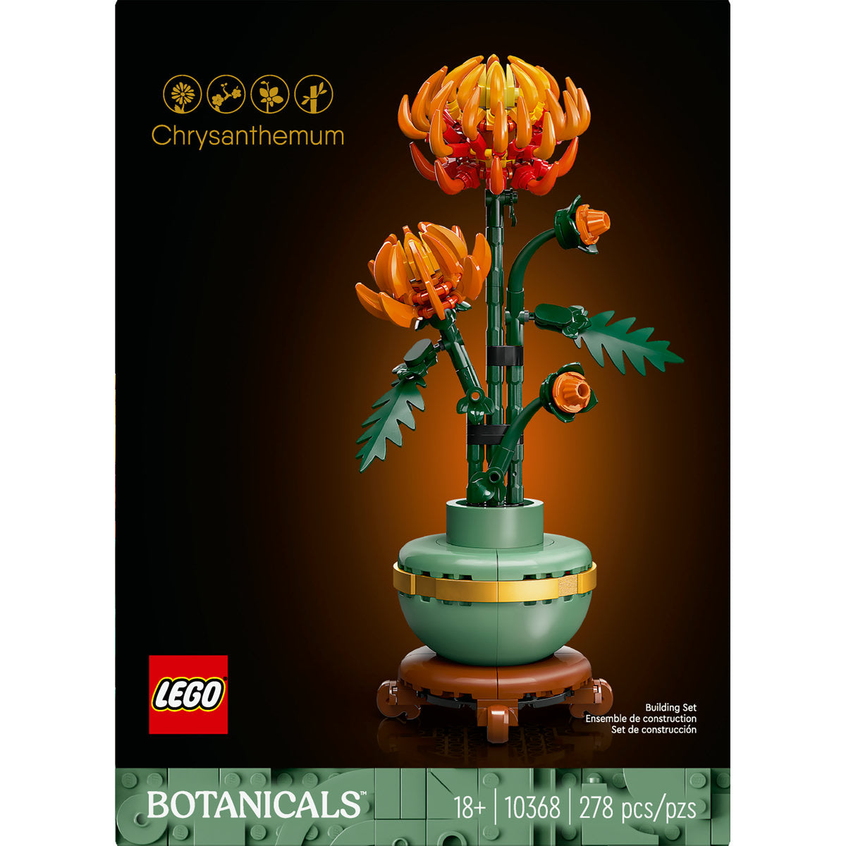  LEGO LEGO® Icons Chrysanthemum Flower Decor Building Set 10368 - Botanicals - Bonton