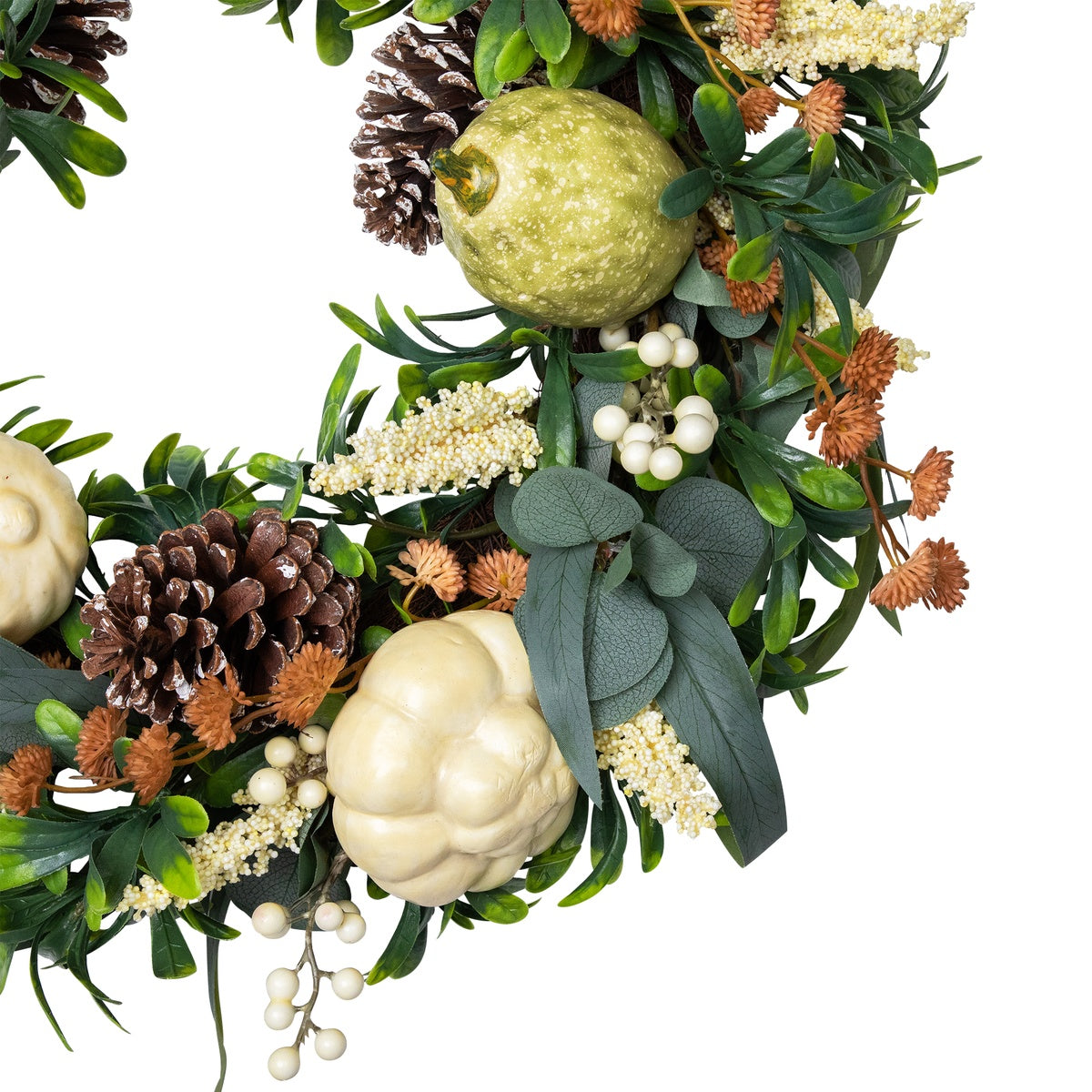  Northlight Gourds and Foliage Artificial Thanksgiving Wreath - 24-Inch  Unlit - Default Title - Bonton