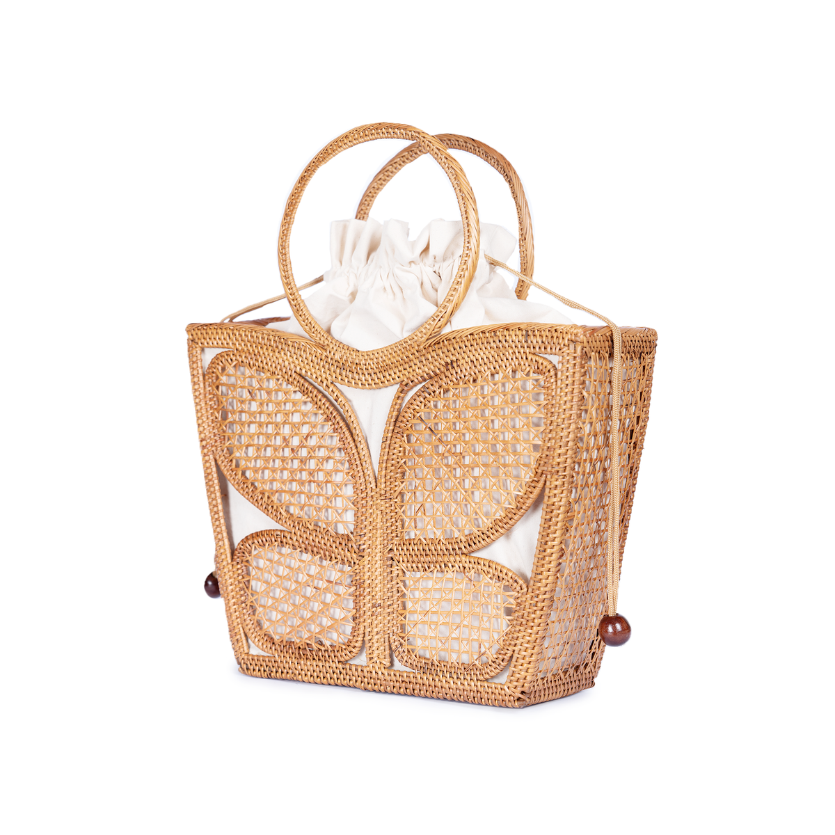  Jelavu Mariposa - Medium Satchel - Natural/Ivory / One Size - Default Title - Bonton
