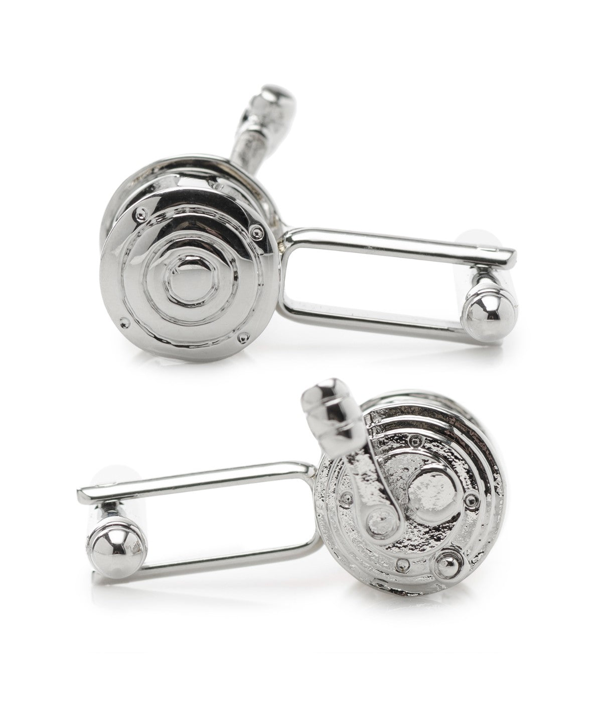  Cufflinks Fishing Reel Cufflinks - Silver - Bonton