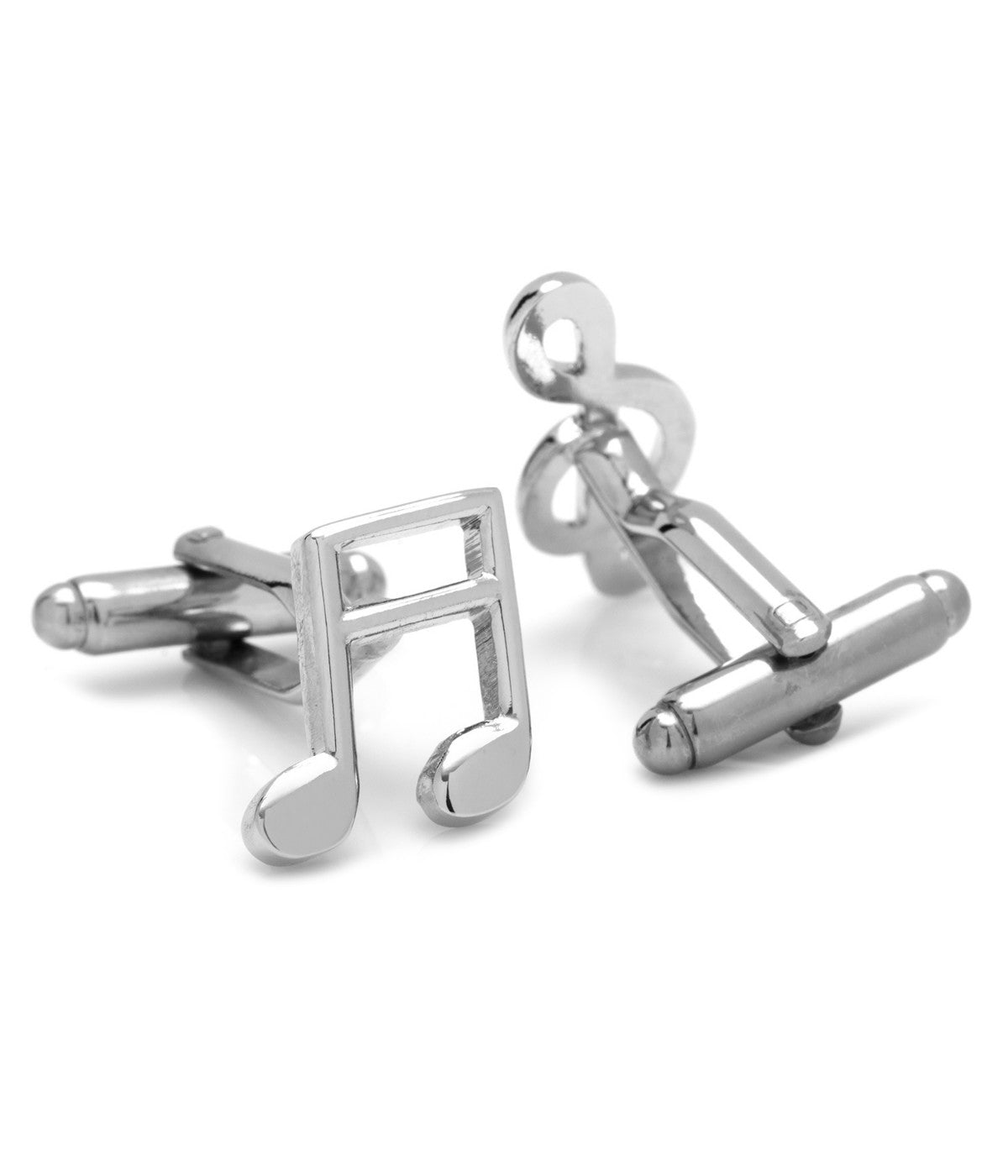  Cufflinks Music Notes Cufflinks - Silver - Bonton