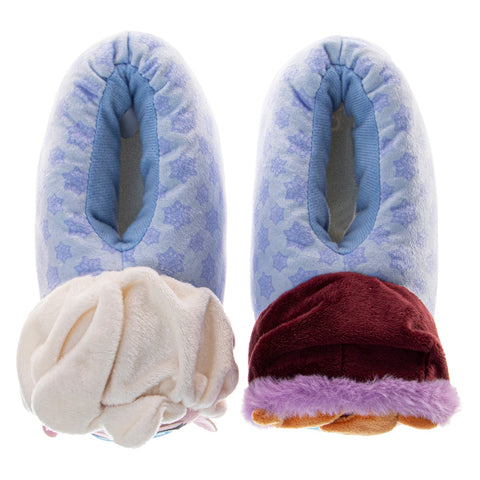 Disney Frozen 3D Slippers Anna & Elsa Warm Fluffy House Slippers for Girls (Toddlers)