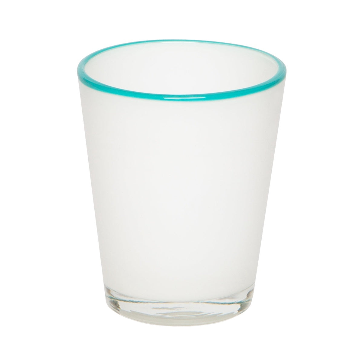  Caravan Summer Glass - 15oz, Set of 4 - Turquoise & White - Bonton