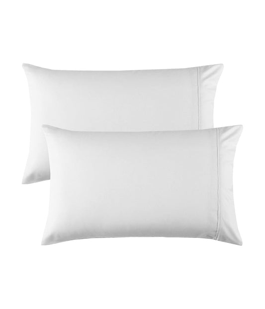 Organic Cotton 144TC Percale Pillowcases Set of 2 White