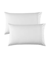 Organic Cotton 144TC Percale Pillowcases Set of 2 White