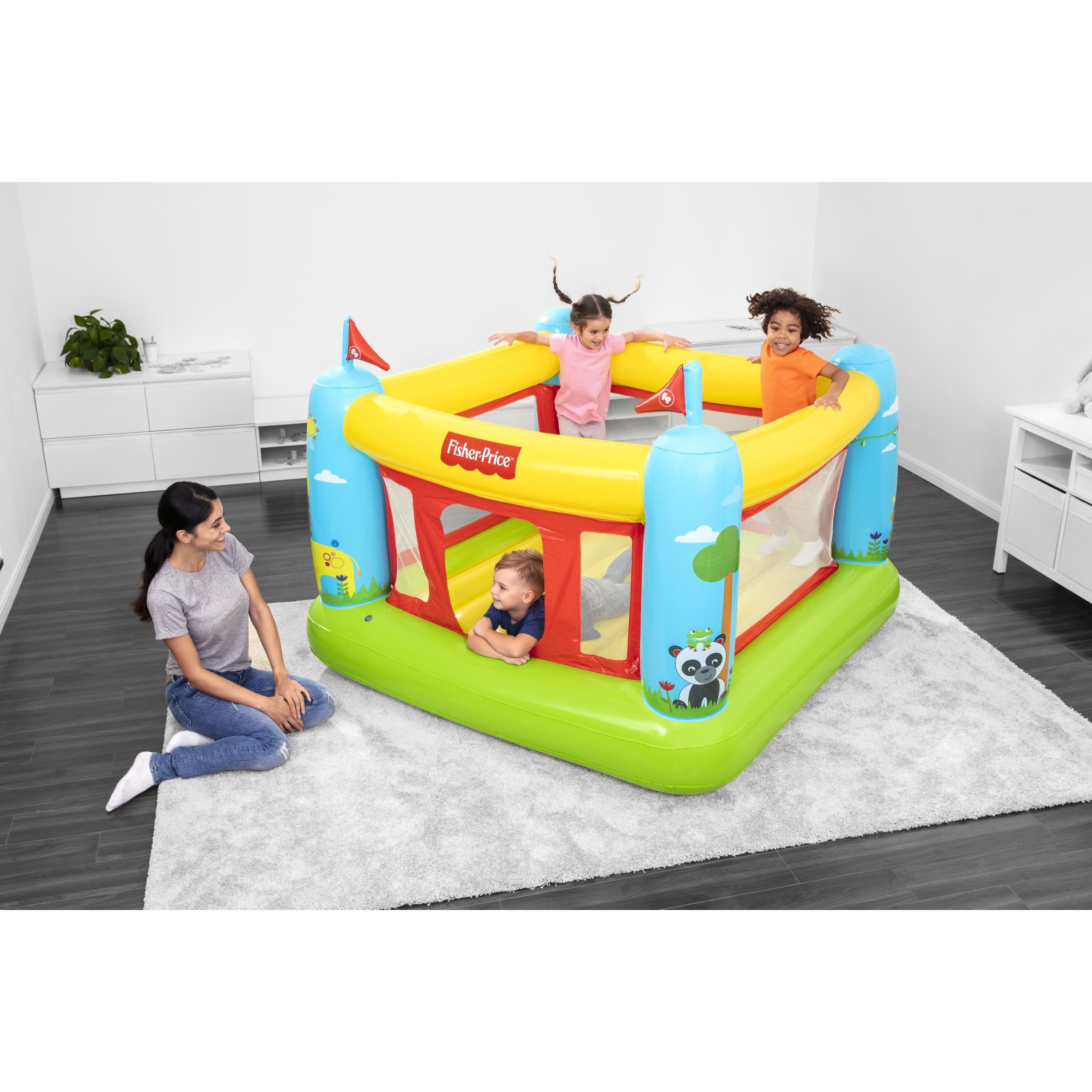  Bestway Bestway: Fisher-Price Bouncetastic Inflatable Bouncer - Multi - Bonton