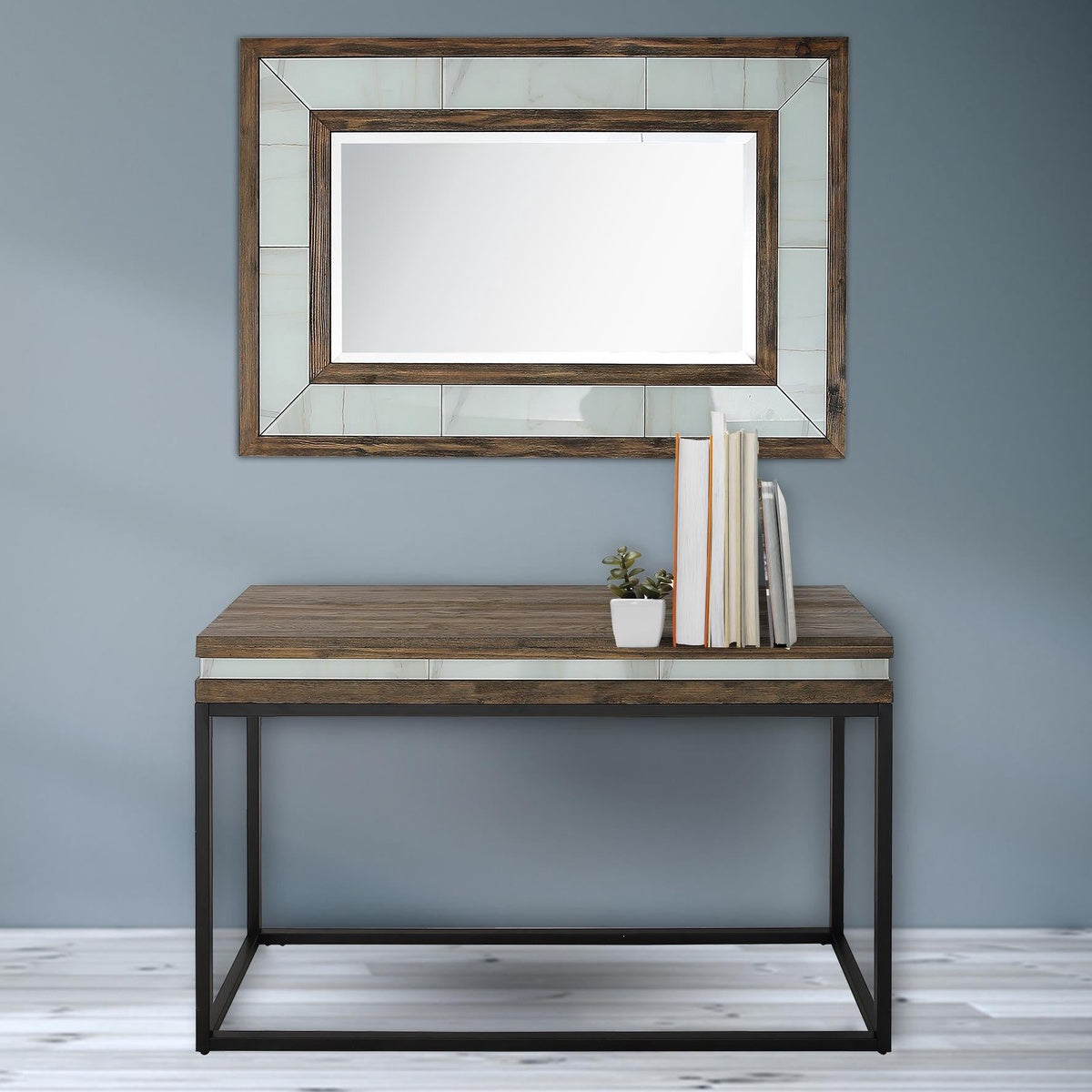  Bailey Wall Mirror and Console Table - Mirror - Bonton