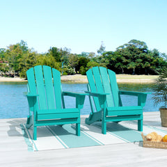 Outdoor Folding Adirondack Chair, Set of 2