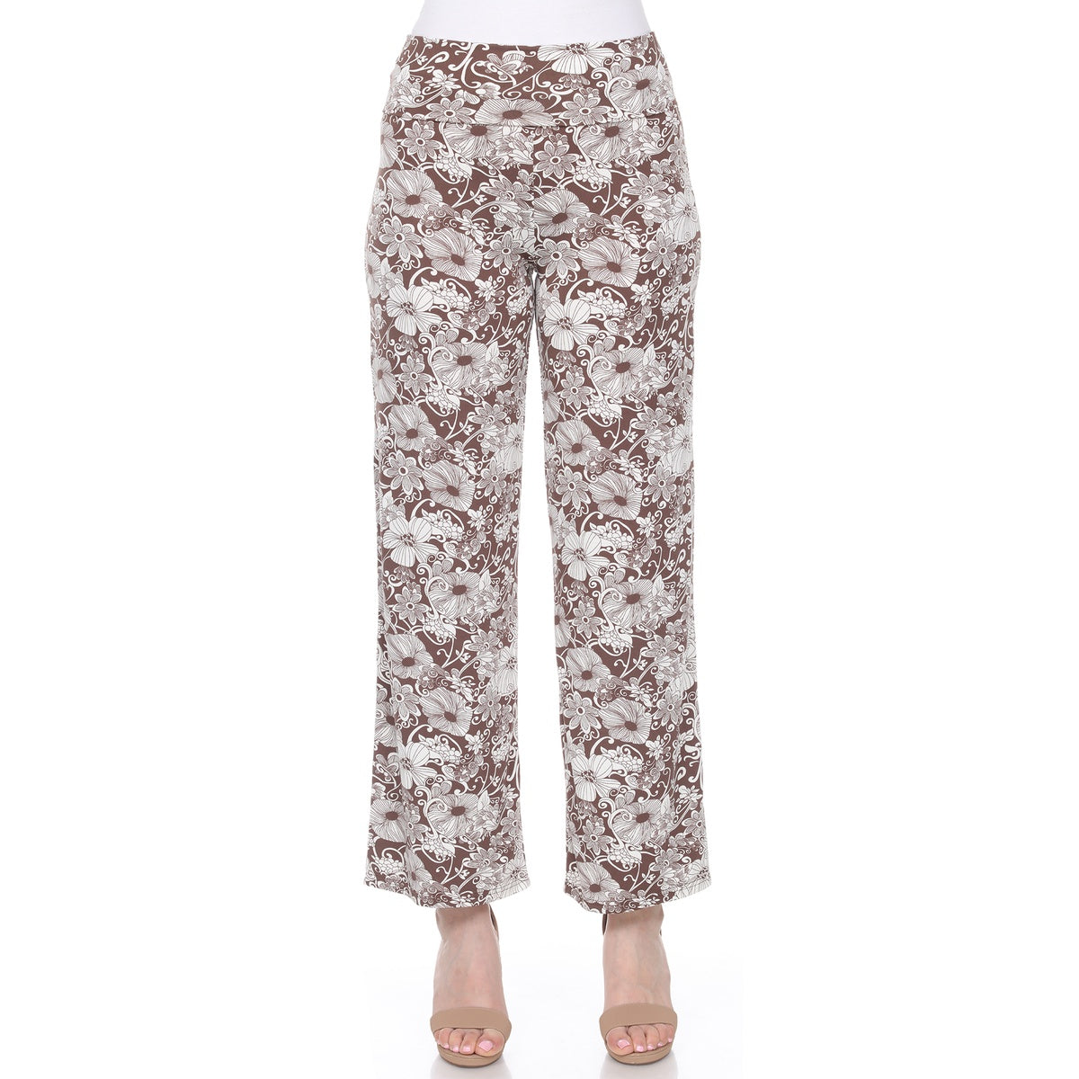  White Mark Floral Paisley Palazzo Pants - S - Bonton