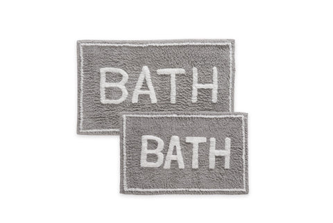 St Maryâ€™s 2 Piece 100% Cotton Tufted Bath Rug Set With Latex Backing