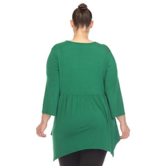 Plus Size Empire Waist V-Neck Tunic Top