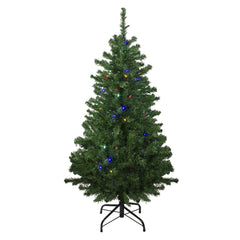 Pre-Lit Medium Mixed Classic Pine Artificial Christmas Tree - 4' - Multi LED Lights