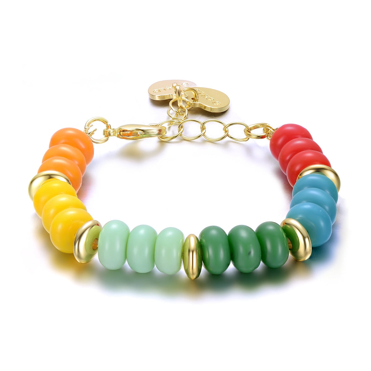  GigiGirl Kids 14k Gold Plated Multi Colored Beads Bracelet - Default Title - Bonton