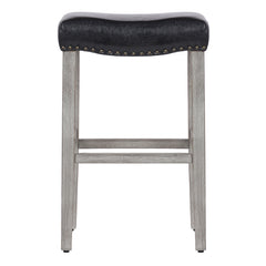 29" Upholstered Backless Saddle Seat Bar Stool